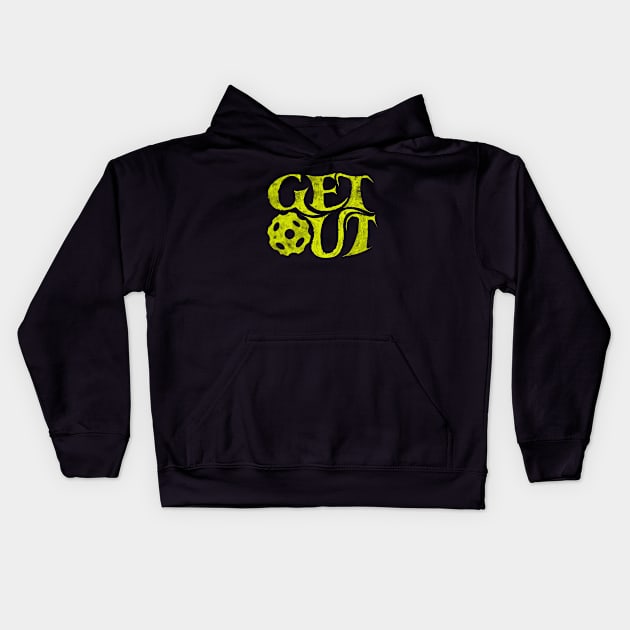 Get out and play more pickleball Kids Hoodie by BrederWorks